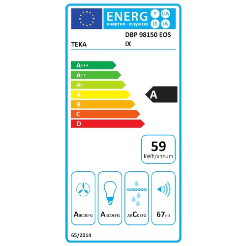 ΑΠΟΡΡΟΦΗΤΗΡΑΣ ΤΖΑΚΙ 90CM TEKA DBP98150 EOS IX (ΚΑΜΙΝΑΔΑ / A / INOX / 800m³/h)